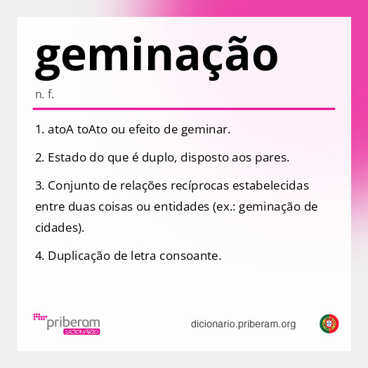 Significado de geminação