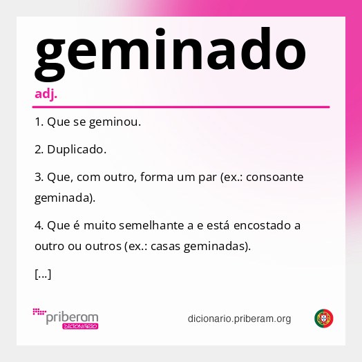 Significado de geminado