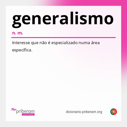 Significado de generalismo