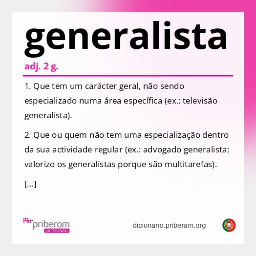 Significado de generalista