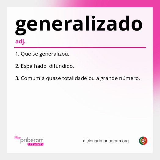 Significado de generalizado