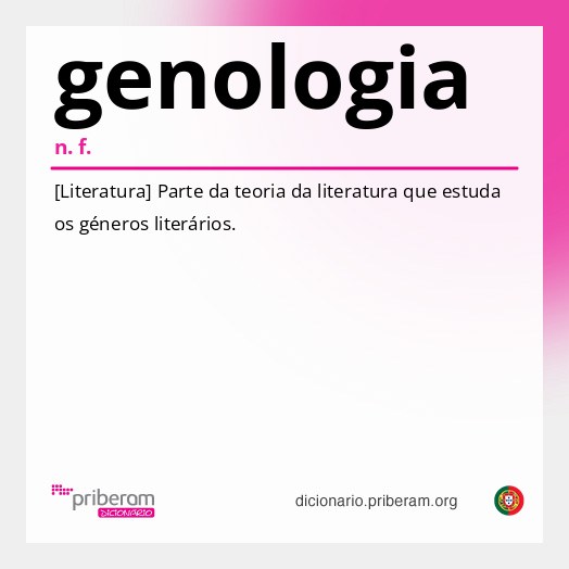Significado de genologia