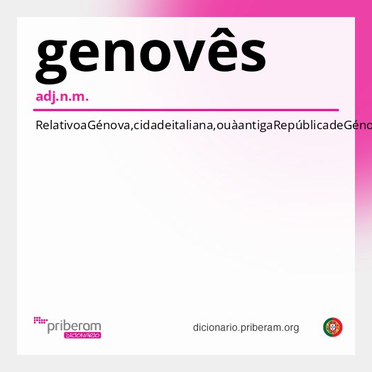 Significado de genovês