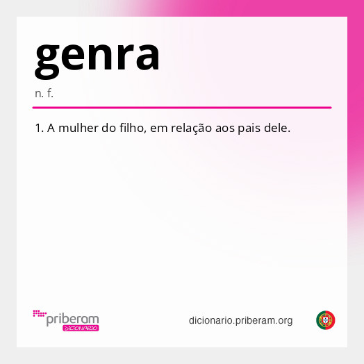 Significado de genra