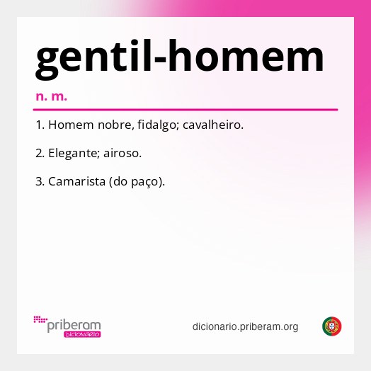 Significado de gentil-homem