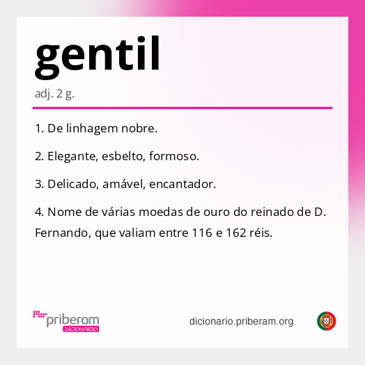 Significado de gentil
