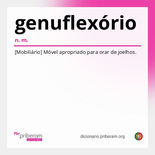 Significado de genuflexório