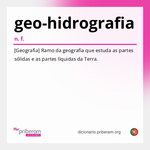 Significado de geo-hidrografia