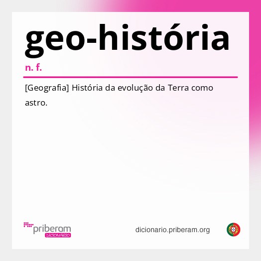 Significado de geo-história