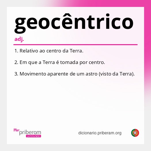 Significado de geocêntrico