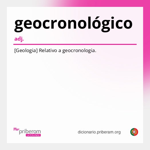 Significado de geocronológico