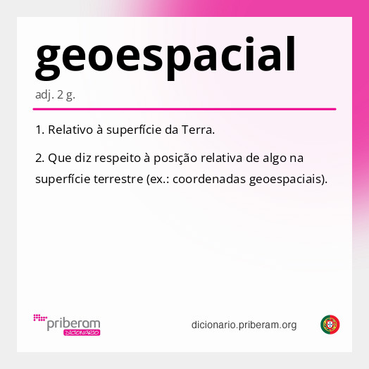 Significado de geoespacial