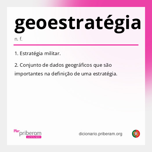 Significado de geoestratégia