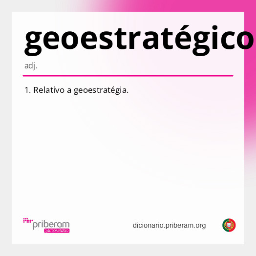 Significado de geoestratégico