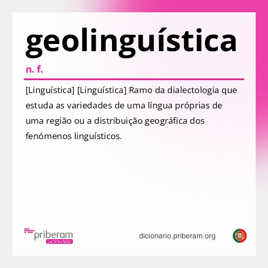 Significado de geolinguística