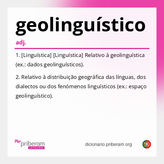 Significado de geolinguístico
