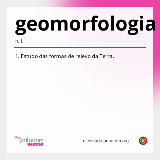 Significado de geomorfologia