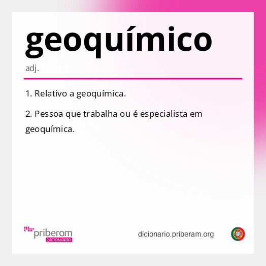 Significado de geoquímico