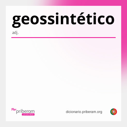 Significado de geossintético