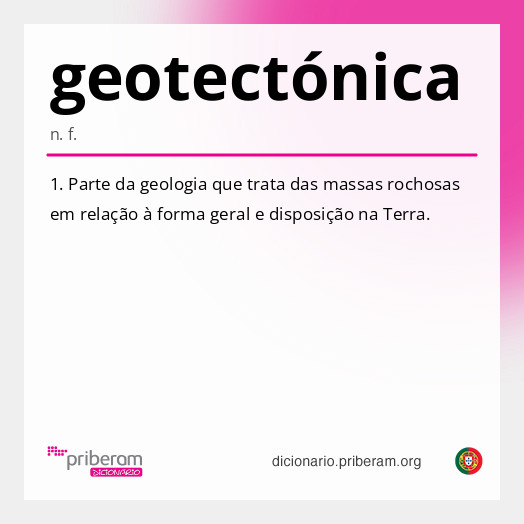 Significado de geotectónica
