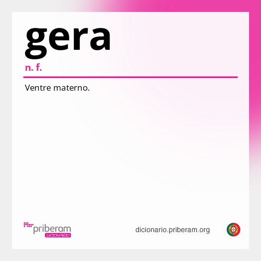 Significado de gera