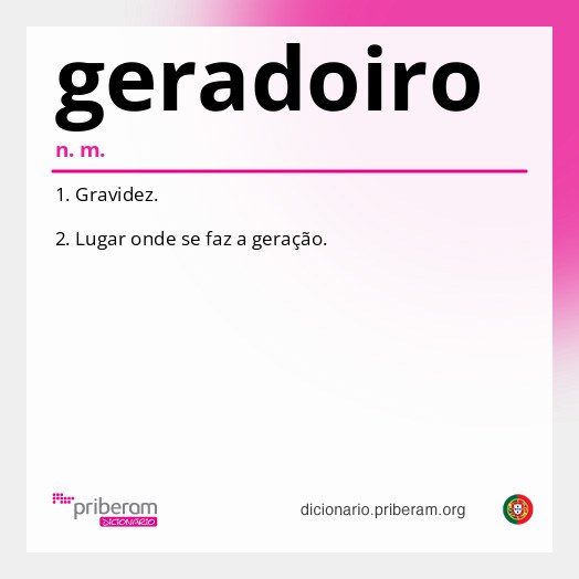 Significado de geradoiro