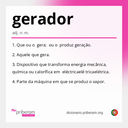 Significado de gerador