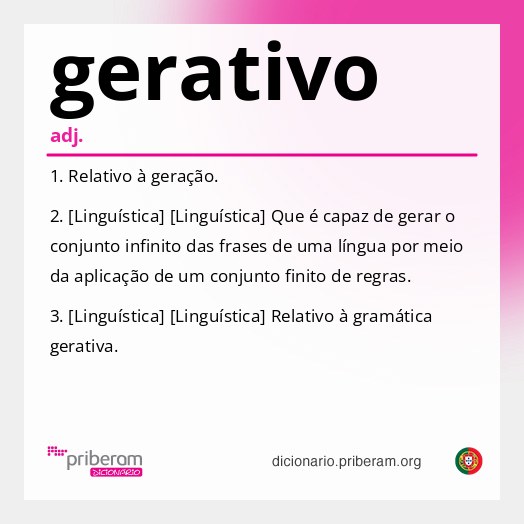 Significado de gerativo