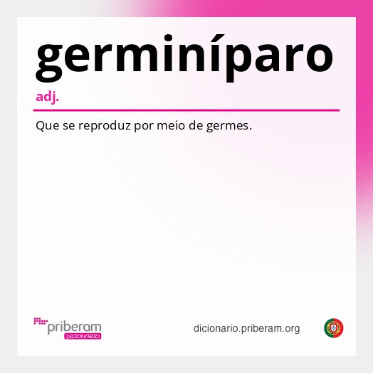 Significado de germiníparo
