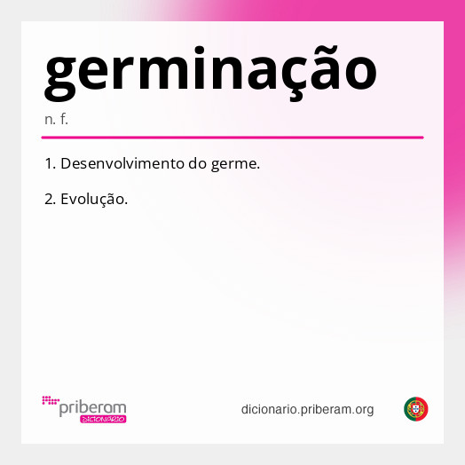 Significado de germinação