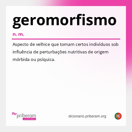 Significado de geromorfismo
