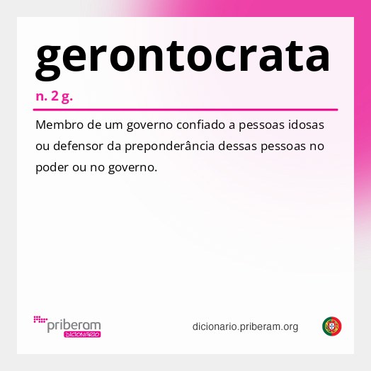 Significado de gerontocrata