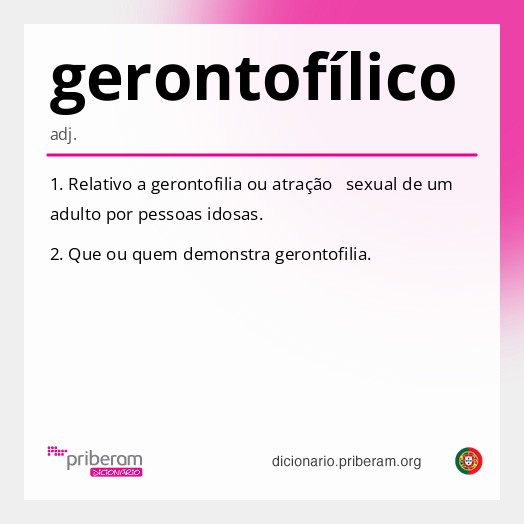 Significado de gerontofílico