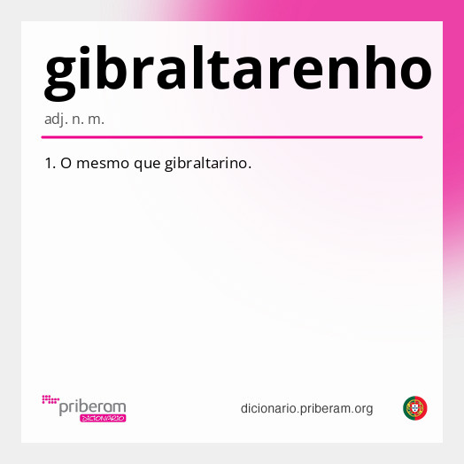 Significado de gibraltarenho