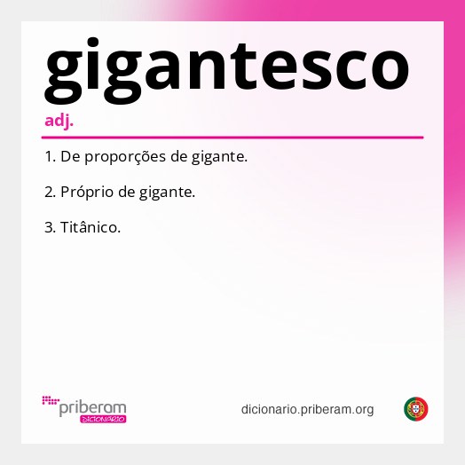 Significado de gigantesco