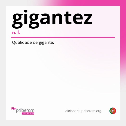 Significado de gigantez