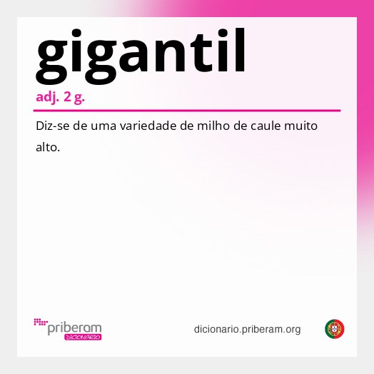 Significado de gigantil