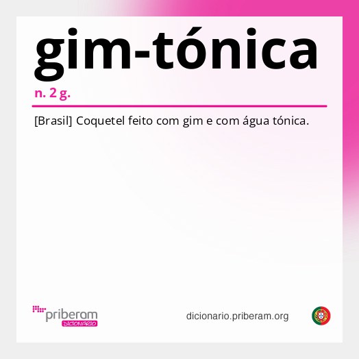 Significado de gim-tónica