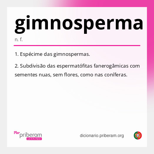 Significado de gimnosperma