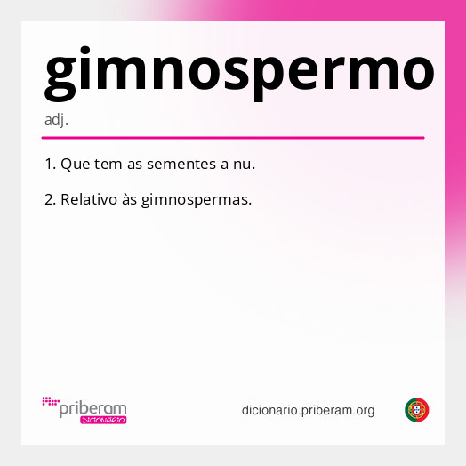 Significado de gimnospermo