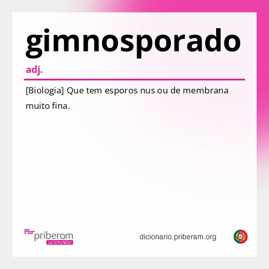 Significado de gimnosporado