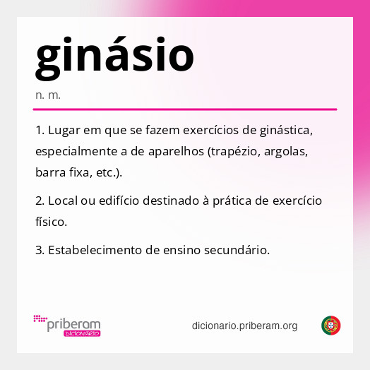 Significado de ginásio