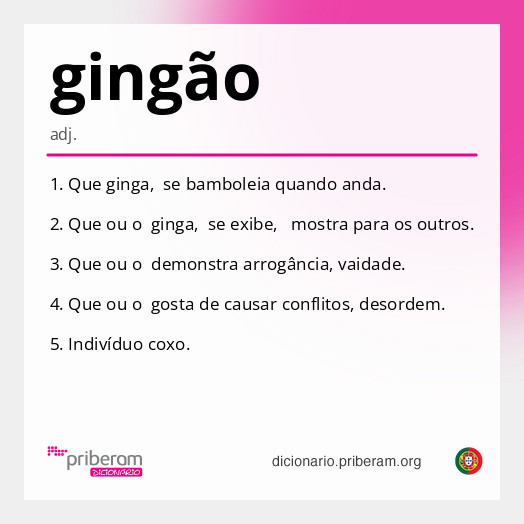 Significado de gingão