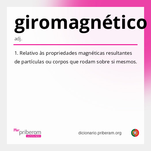 Significado de giromagnético