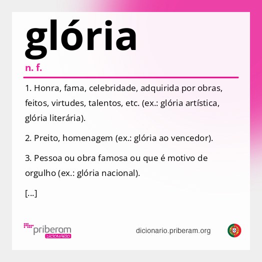 Significado de glória