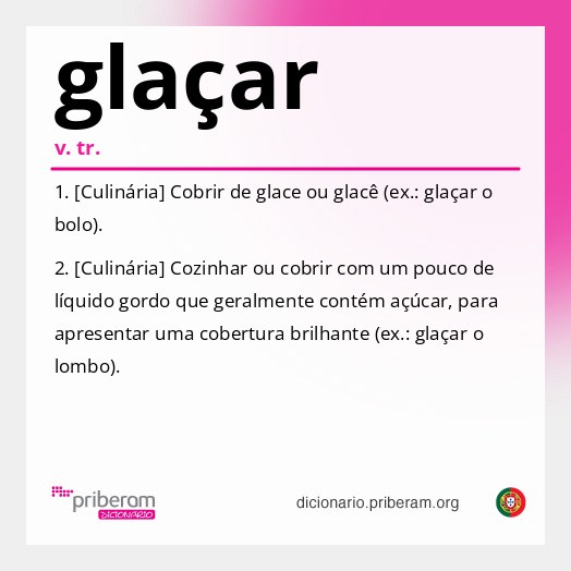 Significado de glaçar