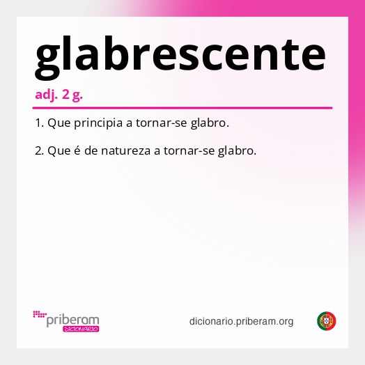 Significado de glabrescente