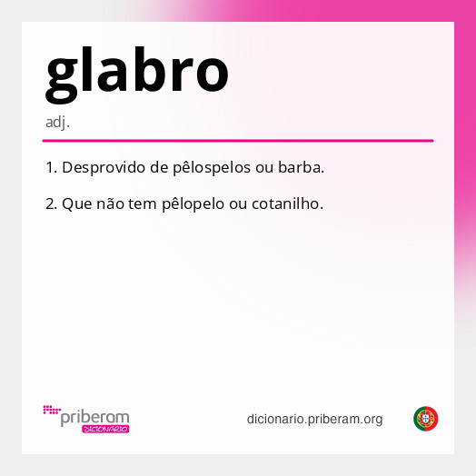 Significado de glabro