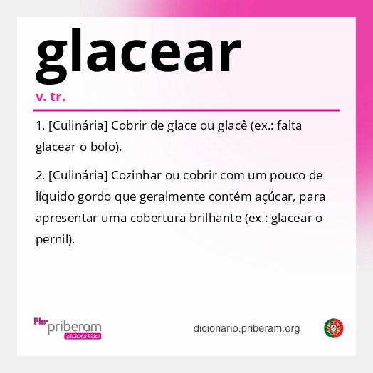 Significado de glacear