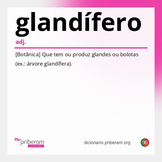 Significado de glandífero